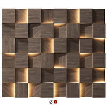  Modern Panel Decor Set 81 3D model image 1 