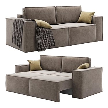 Convertible Sofa Kub: Space-Saving Design 3D model image 1 