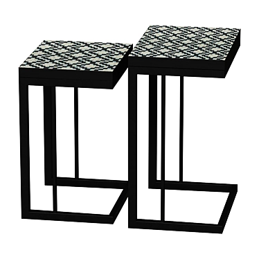 Metallic Joseph Side Tables, Set of 2 3D model image 1 