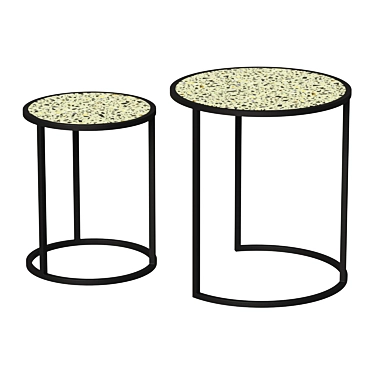 Eliz Round Coffee Side Table 3D model image 1 