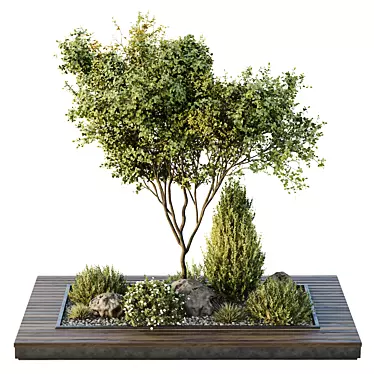 Outdoor Garden Box Bush Collection 3D model image 1 