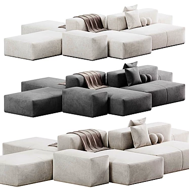 Davis Modular Sofa by Amura 3D model image 1 