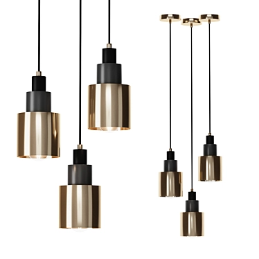 Freya Moke Pendant Light 3D model image 1 