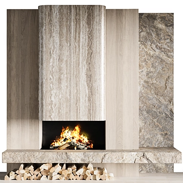 Premium Fire Place 3D Model 3D model image 1 