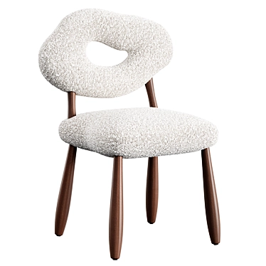  Heavenly Bouclé Upholstered Chair 3D model image 1 