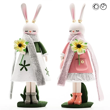 Decorative bunny statue