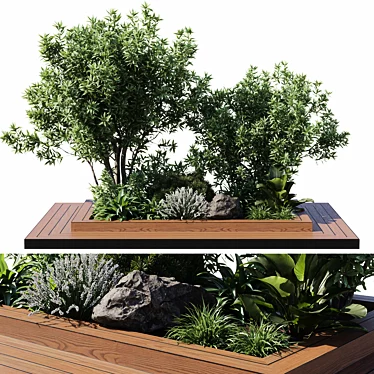 Nature-Inspired Plant Set Elevation 3D model image 1 