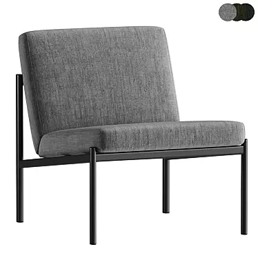 Modern Elegance: KIKI Fabric Armchair 3D model image 1 