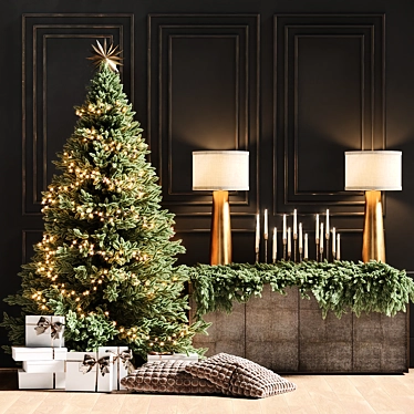 Elegant 7ft Christmas Tree 3D model image 1 