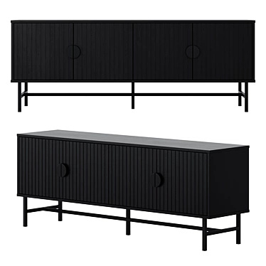 Elegant Bazalt TV Sideboard Cabinet 3D model image 1 