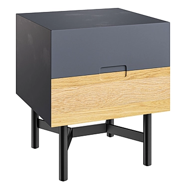 LORA Bedside Table 2 Drawers 3D model image 1 