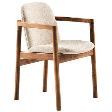 Elegant Rakino Dining Chair 3D model image 1 