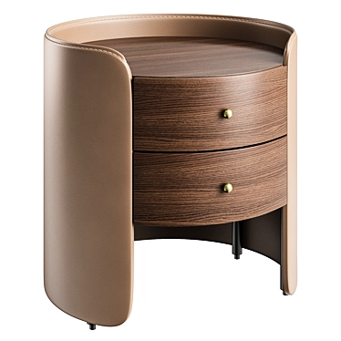 Firmo Bedside Table in Brown 3D model image 1 