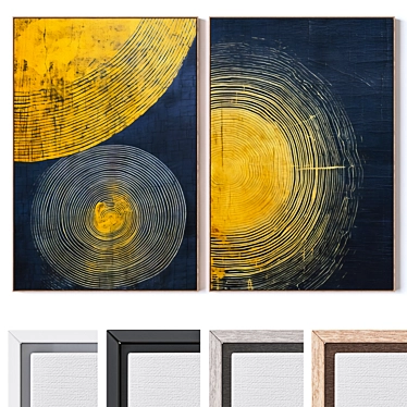 Premium Framed Wall Paintings Pack 3D model image 1 