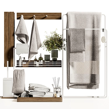 Modern 2015 Bathroom Accessories Kit 3D model image 1 