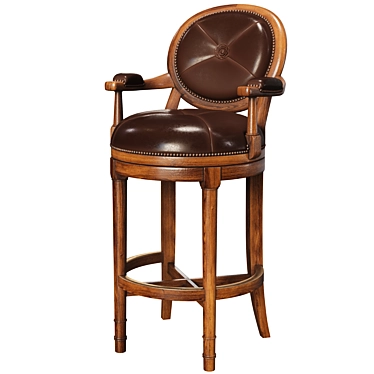 Elegant Swivel Bar Stool Classic 3D model image 1 