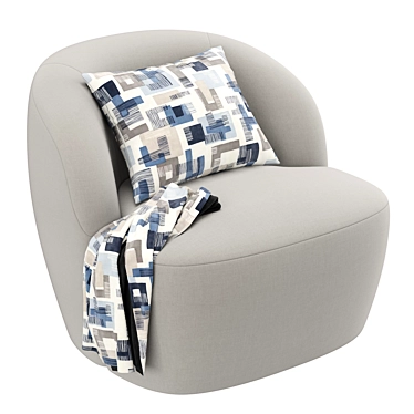 Sleek and Stylish Armchair 3D model image 1 