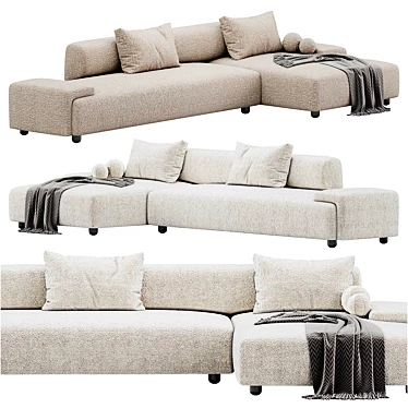 Modern Loveland Sofa in 3Ds Max 3D model image 1 