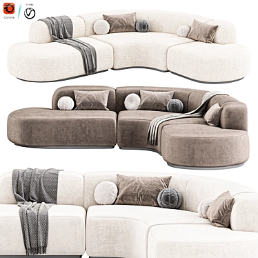 Elegant Bjorn L Sofa Design 3D model image 1 