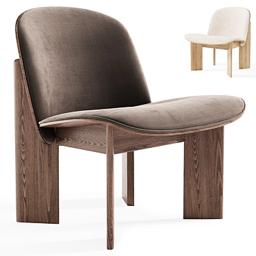 Modern Chisel Lounge Chair Design 3D model image 1 