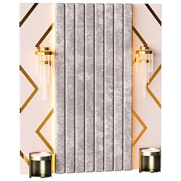 Elegant 3D Wall Panel Design 3D model image 1 