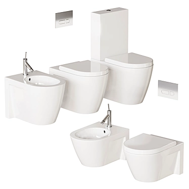 Starck 2 Bathroom Set 3D model image 1 