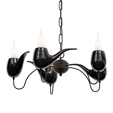 Smoking Pipes Chandelier. Elegant Lighting 3D model image 1 