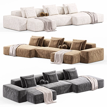 Contemporary Navi Sofa Design 3D model image 1 