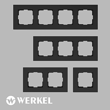 Werkel Slab Black Matte Frames 3D model image 1 