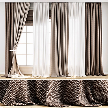 Curtain 869 with 3D Models 3D model image 1 