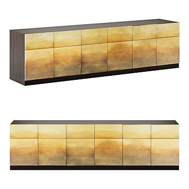 Sleek Corona 9 Credenza Display 3D model image 1 