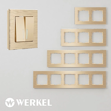 Werkel Aluminium Champagne Metal Frames 3D model image 1 