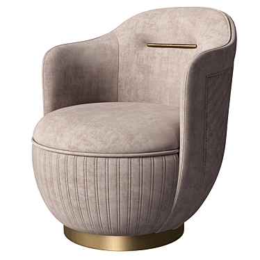 Elegant Devona Swivel Chair 3D model image 1 