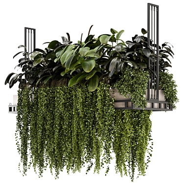 Metal Box Indoor Hanging Plants 3D model image 1 