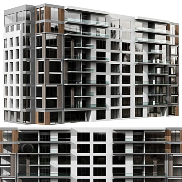 Modern Residential Building No83 3D model image 1 