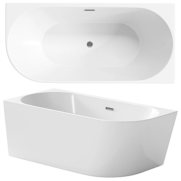 Sancos Veneto L R Standalone Acrylic Bathtub 3D model image 1 