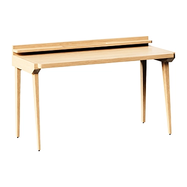 Oak Loft Desk - Functional Workspace 3D model image 1 