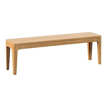 Perle Bench: Elegant Seating Solution 3D model image 1 