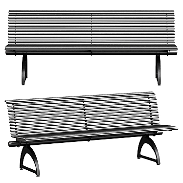 Metalco Libre Bench: Stylish Seating 3D model image 1 