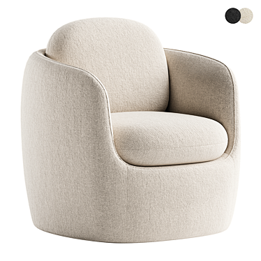 Modern BILBAO Armchair by Morgan 3D model image 1 