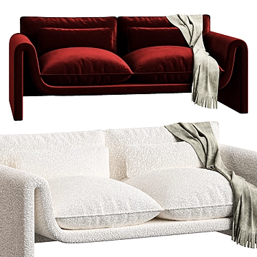 Ainsley Boucle U-Shape Luxury Sofa 3D model image 1 