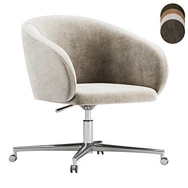 Modern Swivel Armchair by Zilioaldo 3D model image 1 