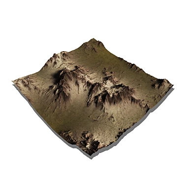 Snowy Mountain Peak 3D Model 3D model image 1 