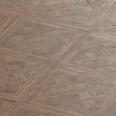 Aged Modular Parquet 3D model image 1 