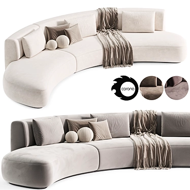 TONY Modern Sofa: Sleek Elegance 3D model image 1 