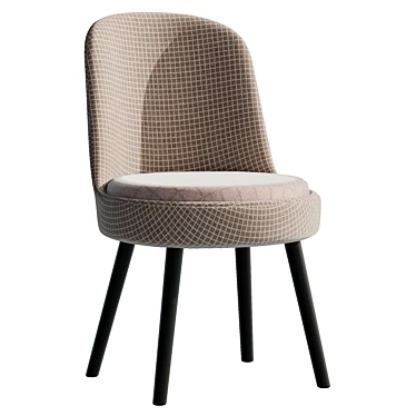 Modern Upholstered Rhys Side Chair 3D model image 1 