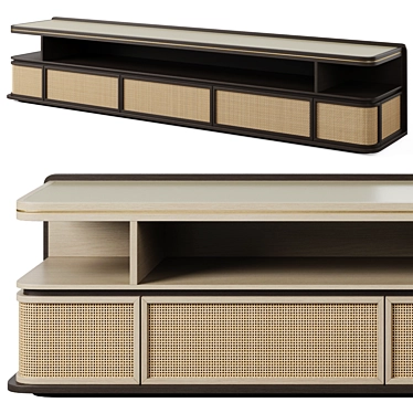 Sleek TV Unit Navala by Frato 3D model image 1 