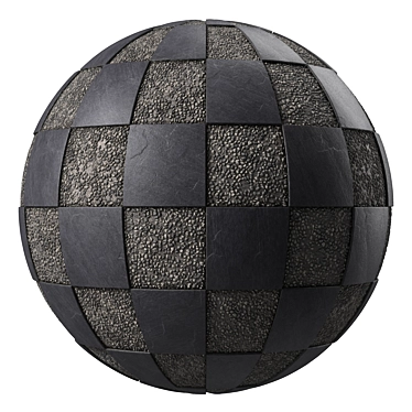 Slate Stone Tiling Texture Kit 3D model image 1 