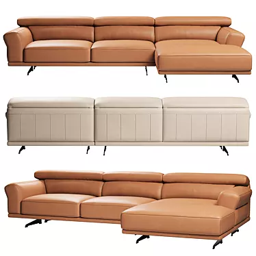 FENDA Mill Corner Sofa: Stylish Elegance 3D model image 1 