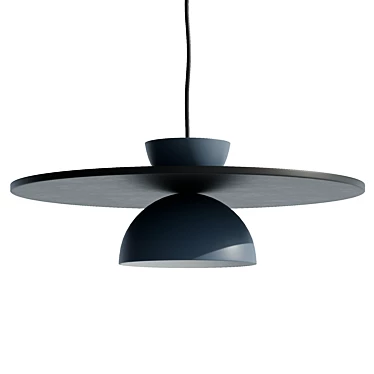 Sleek Acoustic Pendant Lamp 3D model image 1 